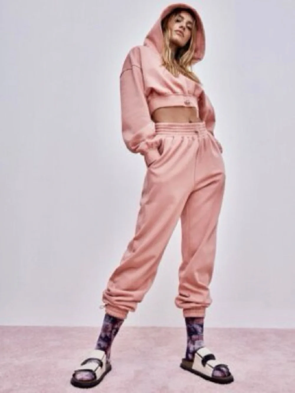 FOR LOVE AND LEMONS X VICTORIA SECRET JOSIE CROPPED HOODIE SWEATSHIRT